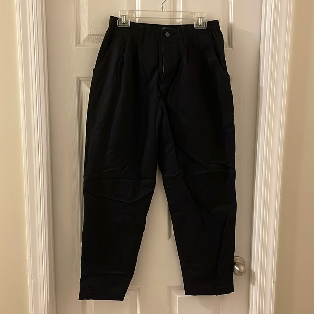 High waisted, black dress pants